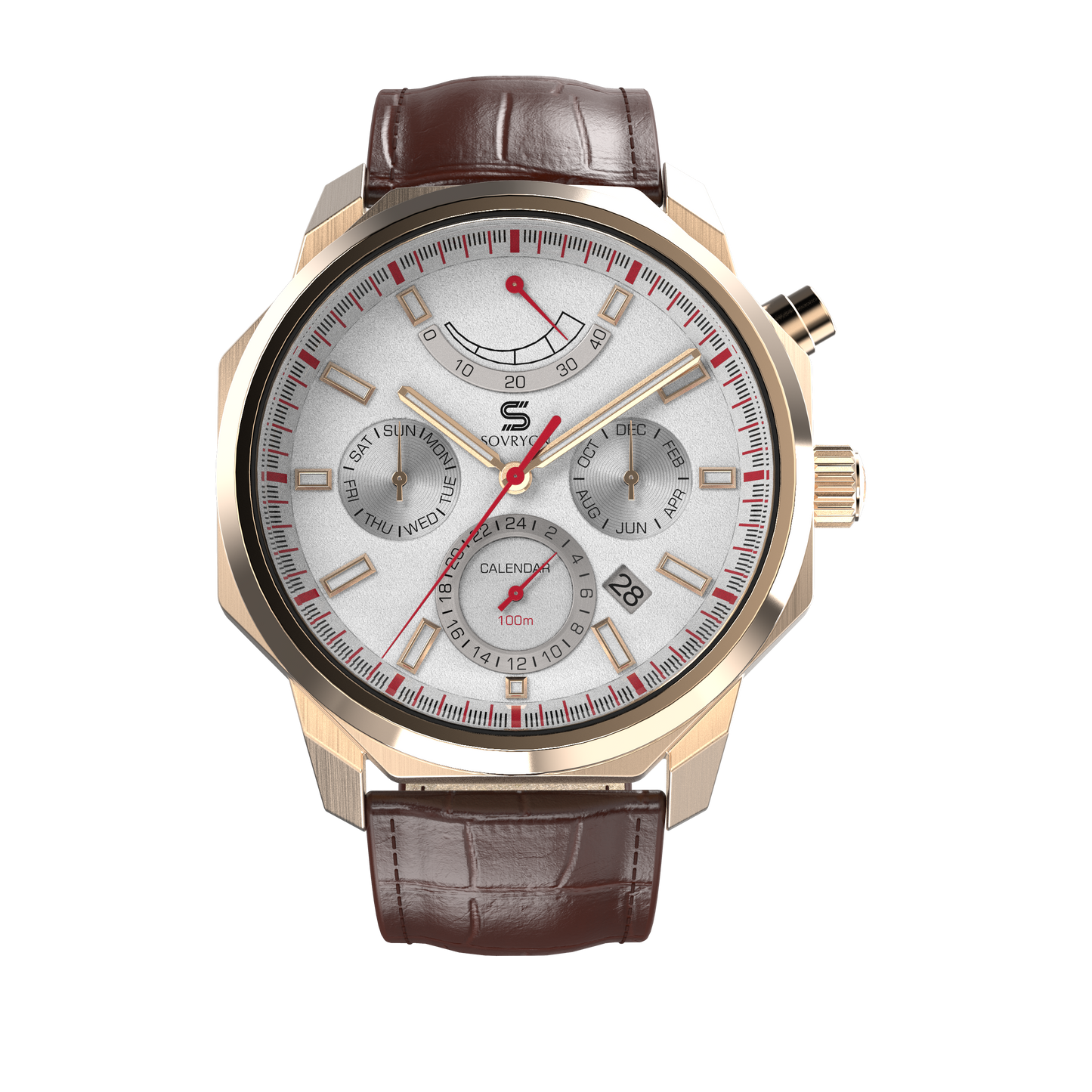 SOVRYGN Brown Leather - Rosegold Clasp