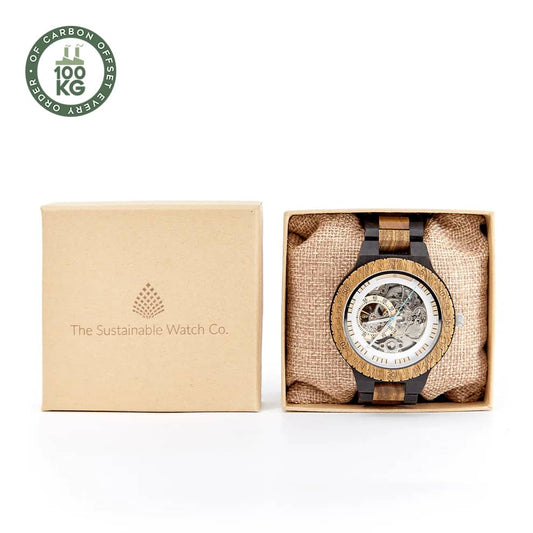 The Hemlock – Automatic Skeleton Wood Watch for Men