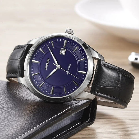 NAKZEN RF-1002 Leather Dress Watch