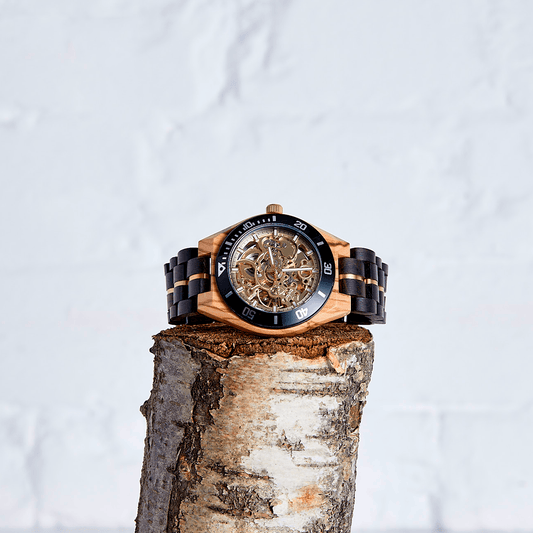 The Rosewood – Automatic Skeleton Wood Watch for Men