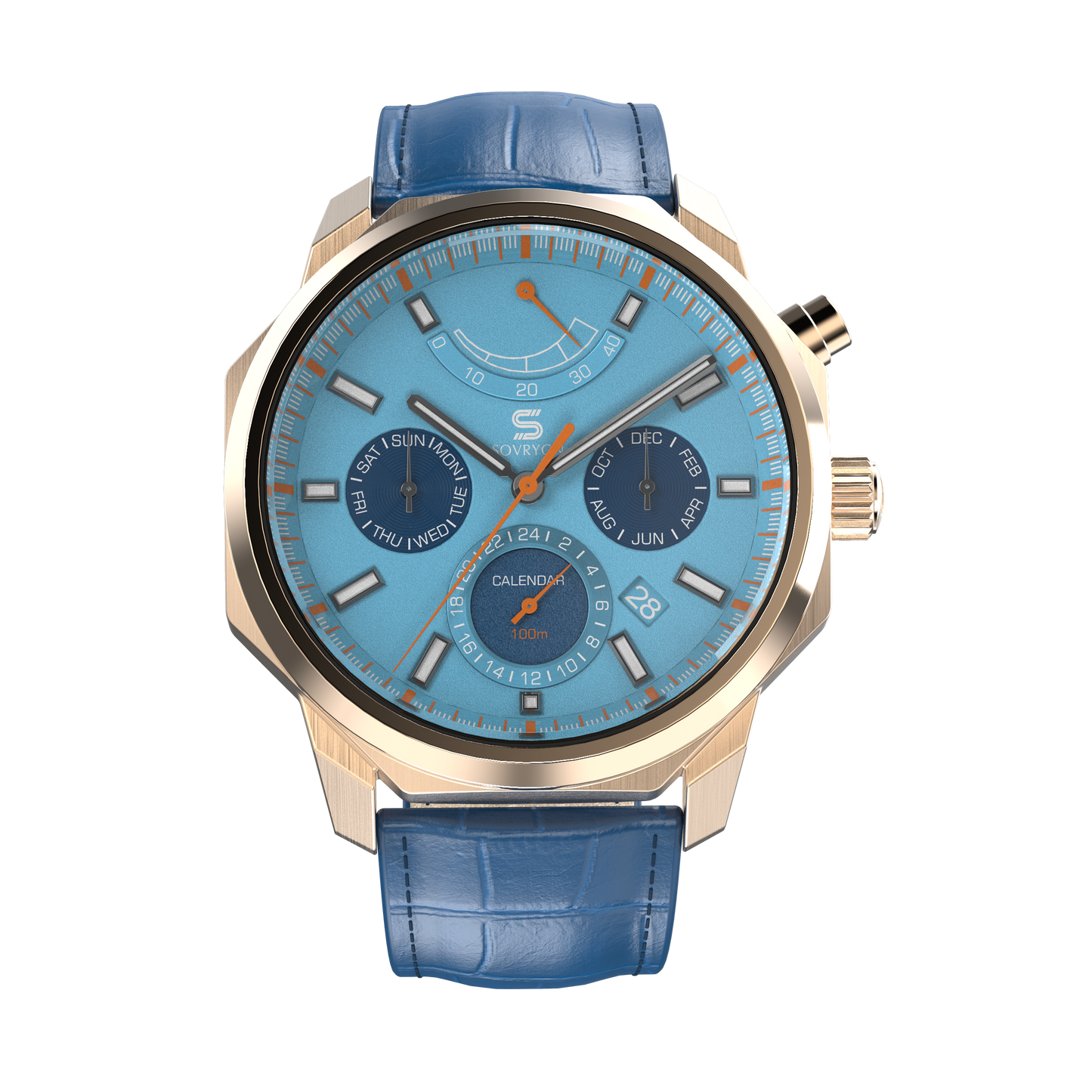 SOVRYGNBlue Leather - Rosegold Clasp