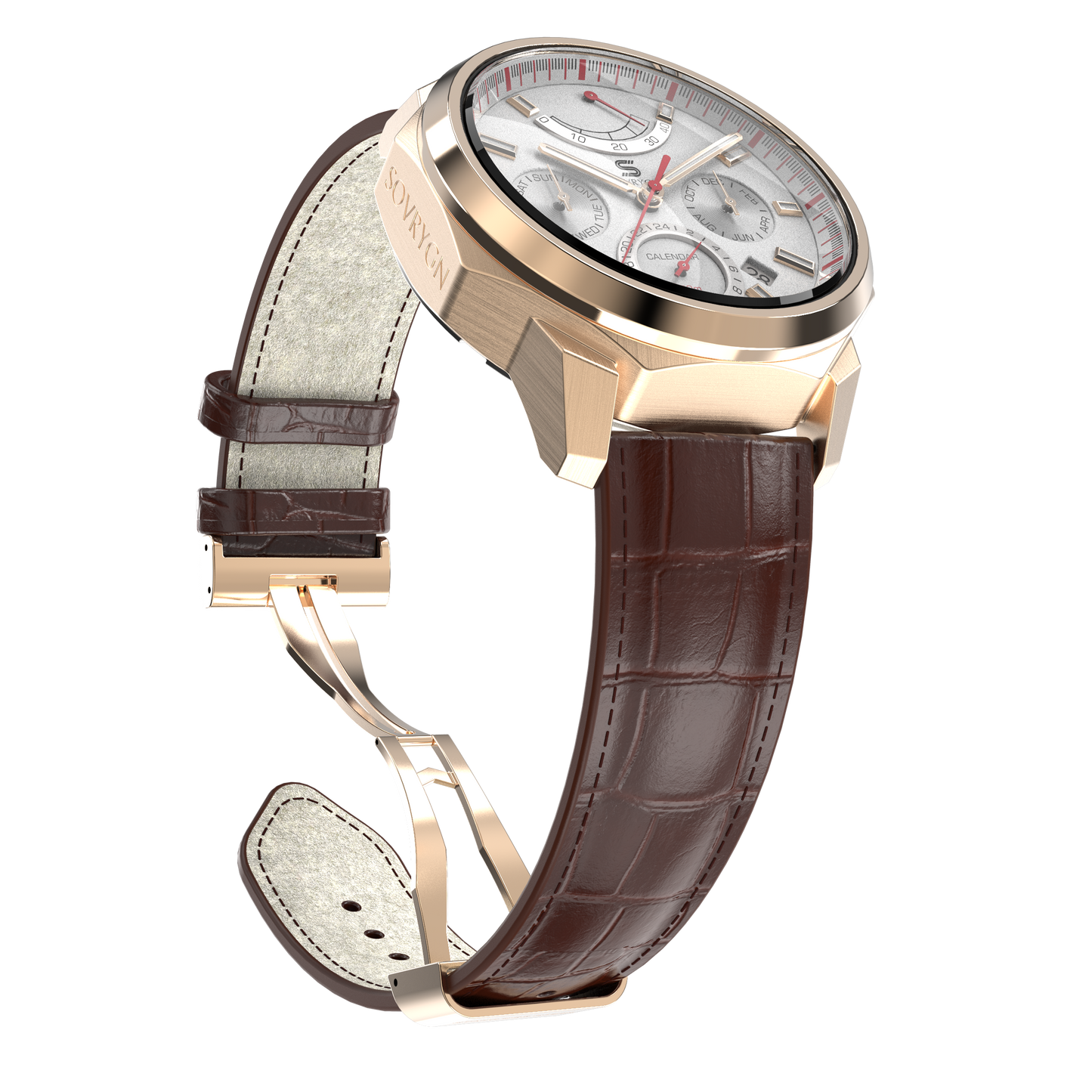 SOVRYGN Brown Leather - Rosegold Clasp
