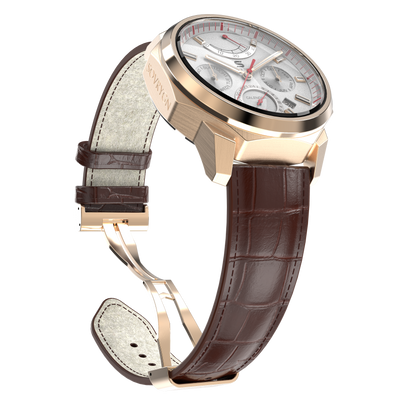 SOVRYGN Brown Leather - Rosegold Clasp
