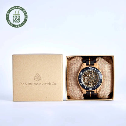 The Rosewood – Automatic Skeleton Wood Watch for Men
