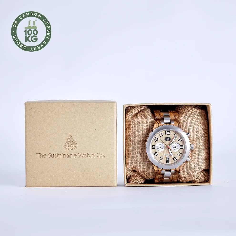 The Sandalwood – Eco-Friendly Chronograph Wood Watch for Men