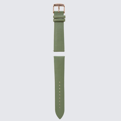 Green Vegan Leather Unstitched Strap | 20MM