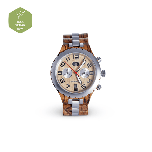 The Sandalwood – Eco-Friendly Chronograph Wood Watch for Men