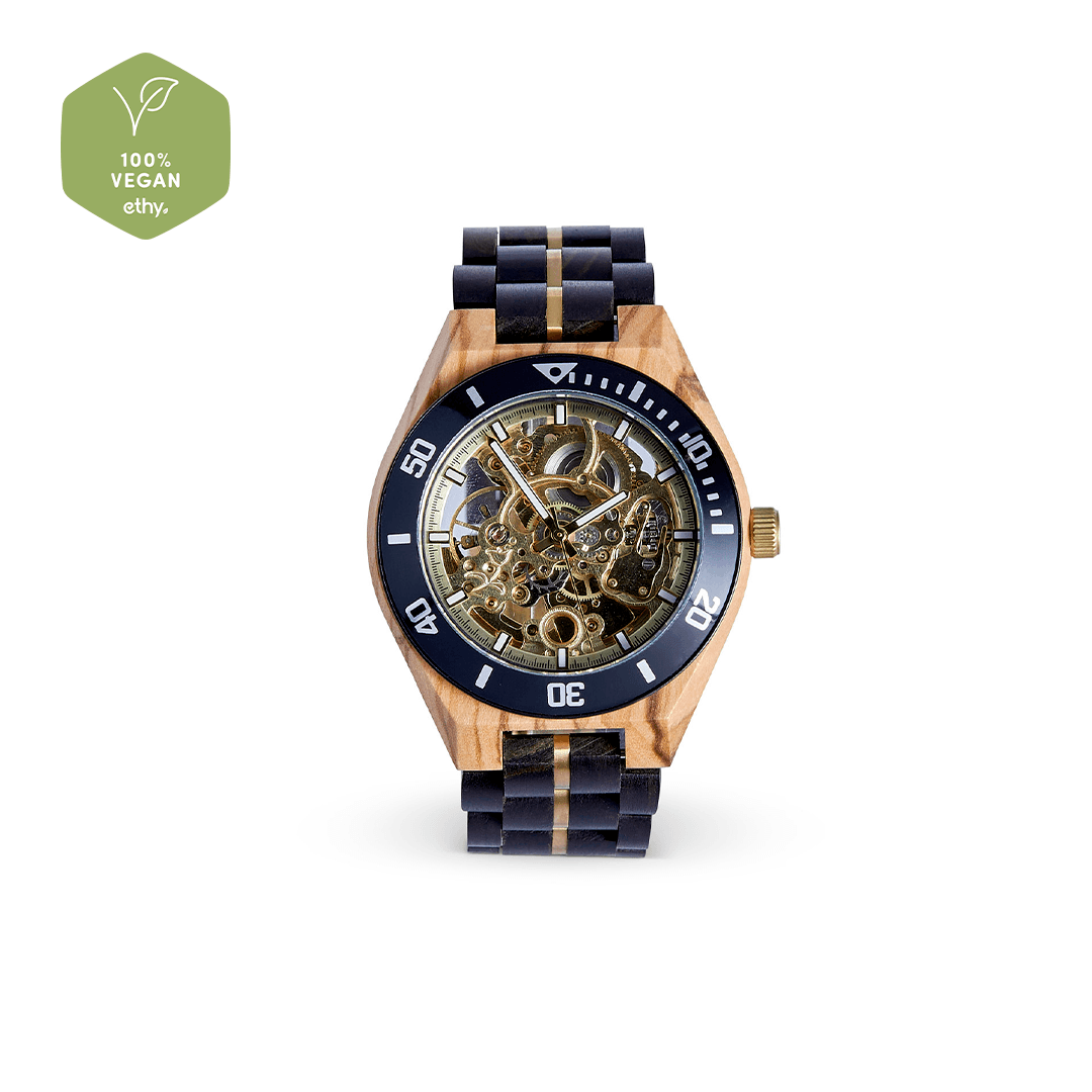 The Rosewood – Automatic Skeleton Wood Watch for Men