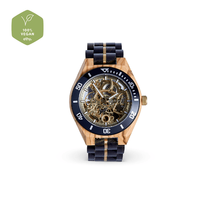 The Rosewood – Automatic Skeleton Wood Watch for Men