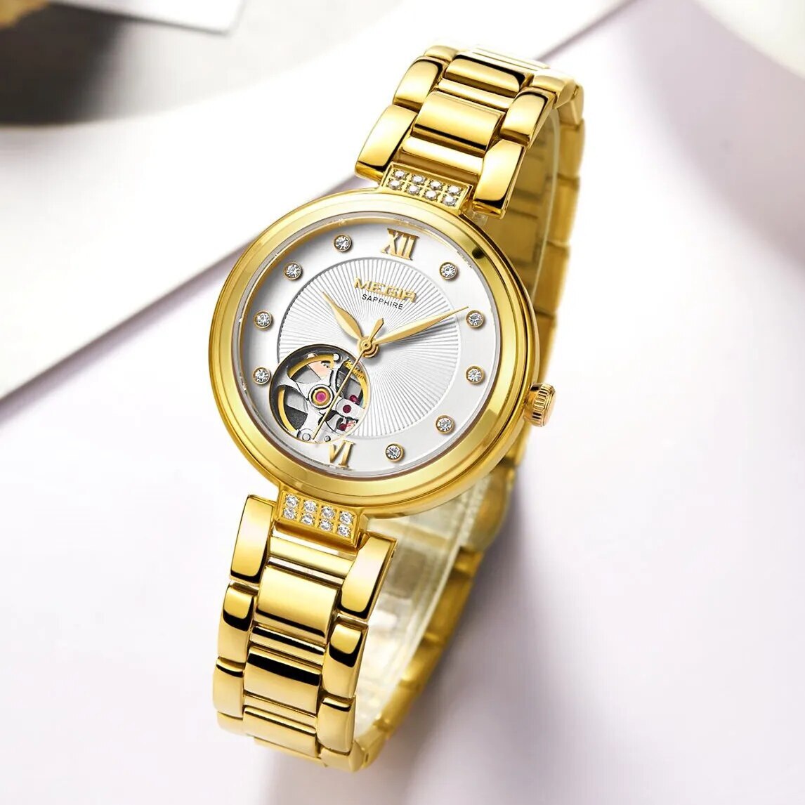 MEGIR RF-62060 Open-Heart Automatic Ladies’ Watch