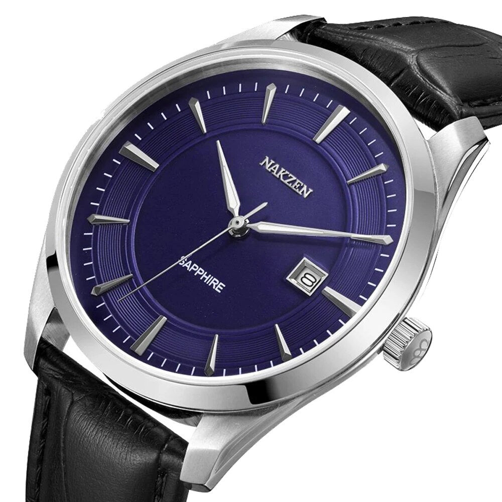 NAKZEN RF-1002 Leather Dress Watch