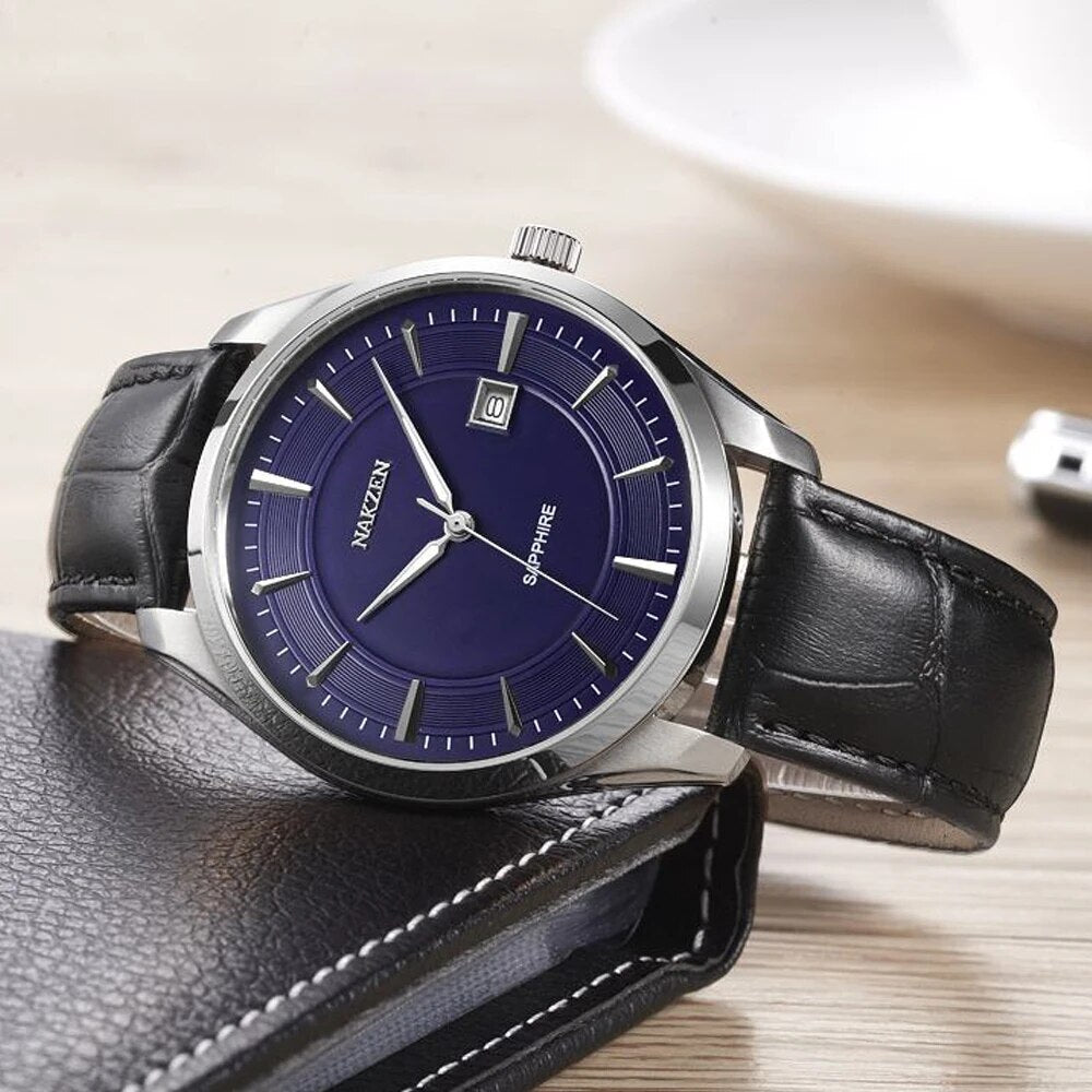 NAKZEN RF-1002 Leather Dress Watch