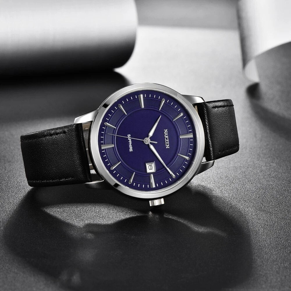NAKZEN RF-1002 Leather Dress Watch