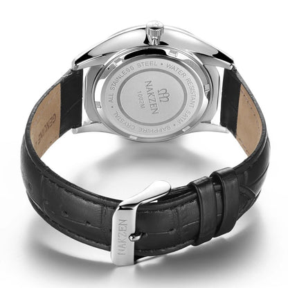 NAKZEN RF-1002 Leather Dress Watch