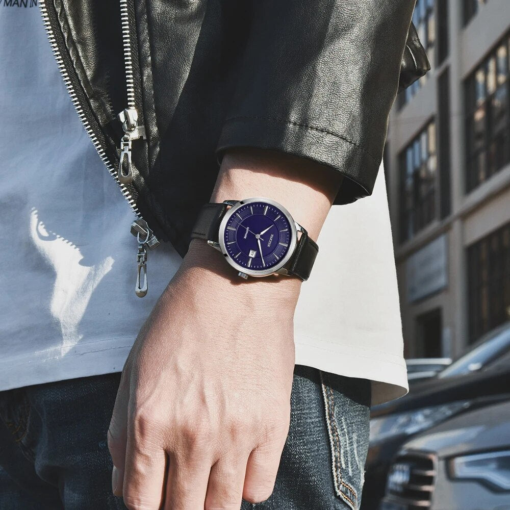 NAKZEN RF-1002 Leather Dress Watch