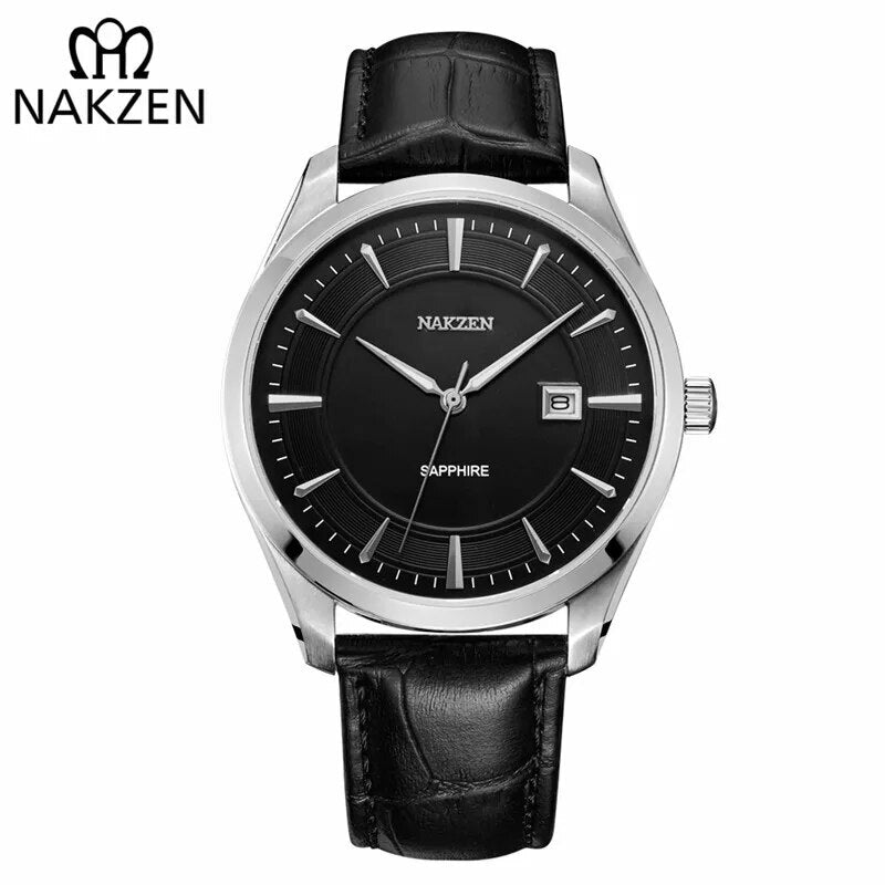 NAKZEN RF-1002 Leather Dress Watch