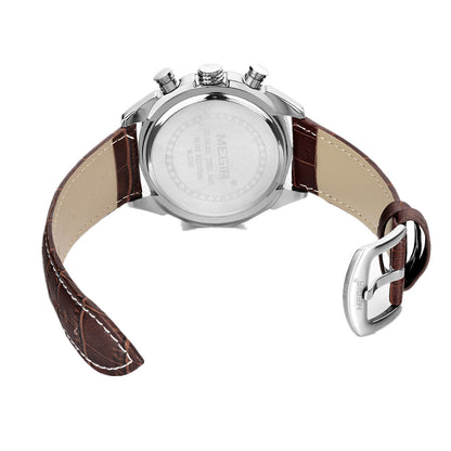 MEGIR RF-2020 Leather Chronograph Quartz Men’s Watch