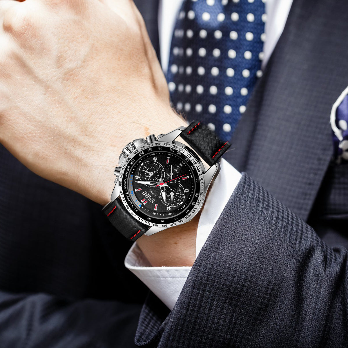 MEGIR RF-1010 Cronophaph Mens Watch