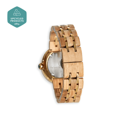 The Teak – Quartz Natural Wood Watch with Sunray Dial