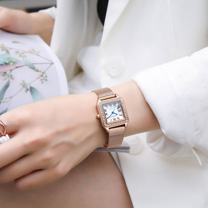 RUIMAS RS-336 Square Quartz Ladies’ Mesh Watch