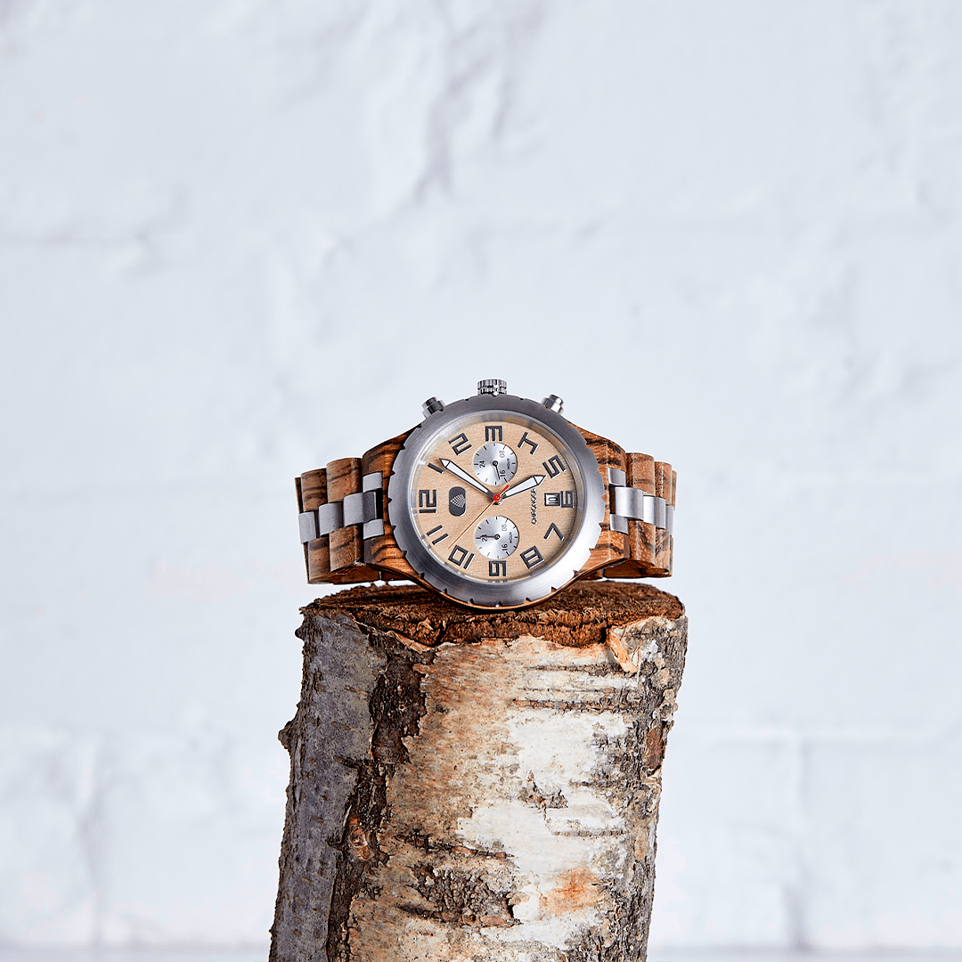 The Sandalwood – Eco-Friendly Chronograph Wood Watch for Men