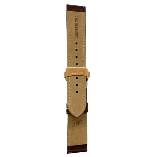 SOVRYGN Brown Leather - Rosegold Clasp