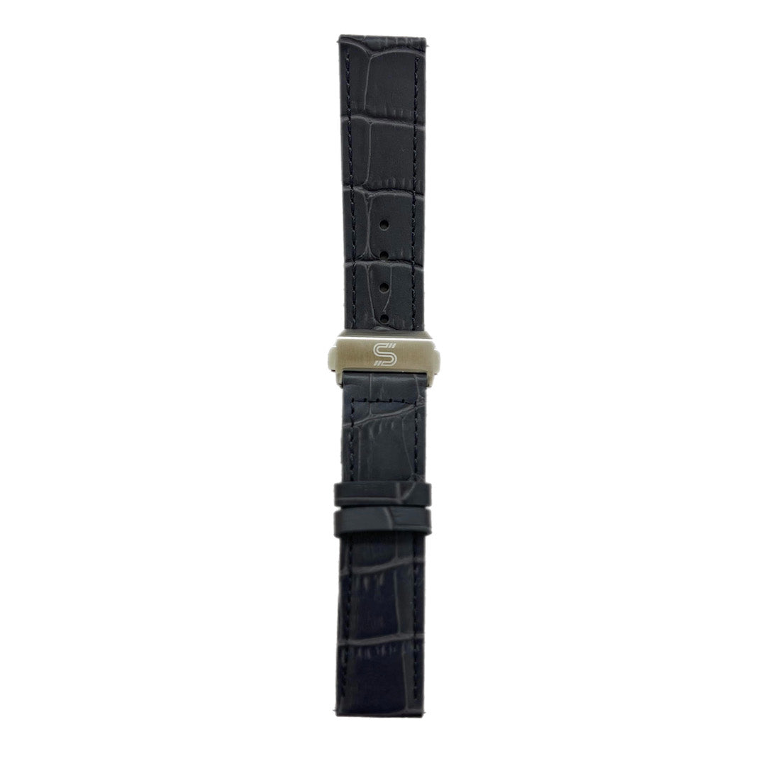 SOVRYGN Grey Leather - Steel Clasp