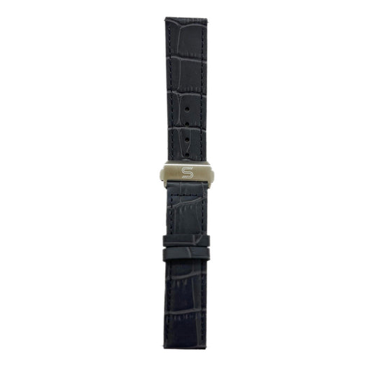 SOVRYGN Grey Leather - Steel Clasp