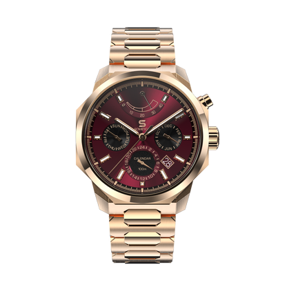 SOVRYGN Calendar Rose – Wine Automatic Watch