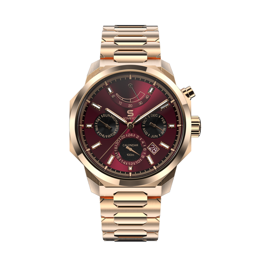 SOVRYGN Calendar Rose – Wine Automatic Watch