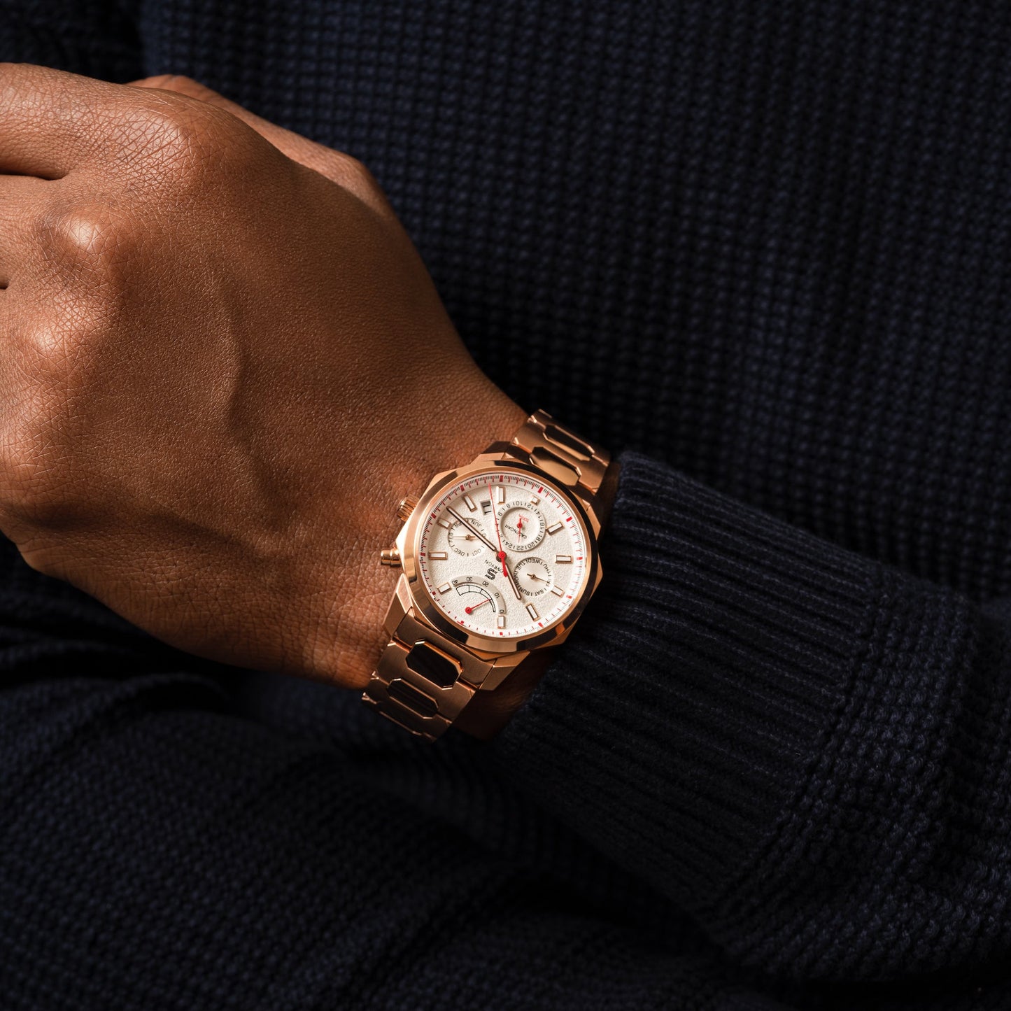 SOVRYGN Calendar Rose – White Automatic Watch