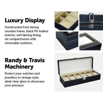 NNEDSZ 6 Slot Mens Watch Box