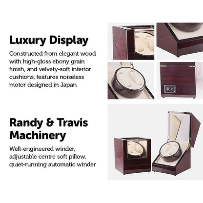 NNEDSZ Automatic Dual Wooden Watch Winder