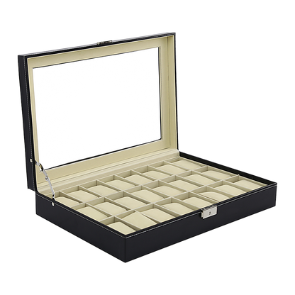 NNEDSZ Watch Box - 24 Slot Luxury Display Case
