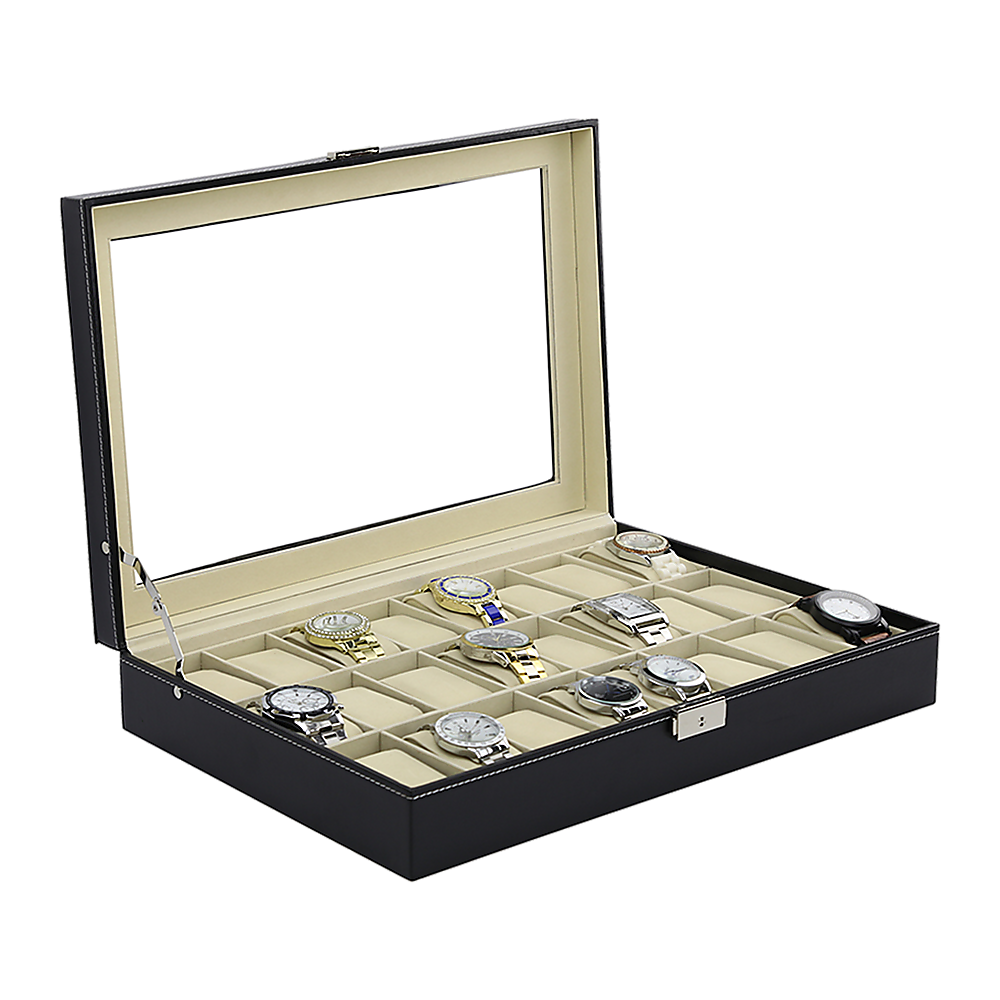 NNEDSZ Watch Box - 24 Slot Luxury Display Case