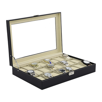 NNEDSZ Watch Box - 24 Slot Luxury Display Case