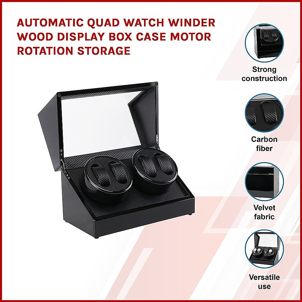 NNEDSZ Automatic Quad Wooden Watch Winder