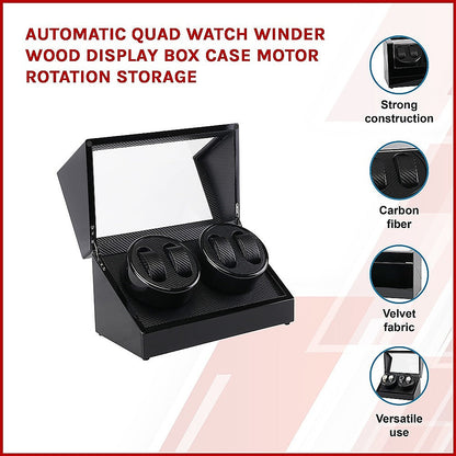 NNEDSZ Automatic Quad Wooden Watch Winder